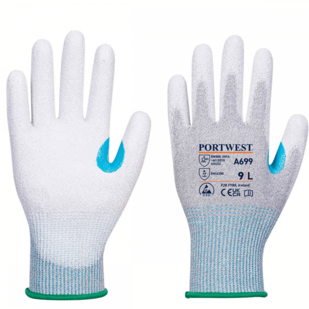 A699 MR13 ESD PU Palm Glove (Pk12)