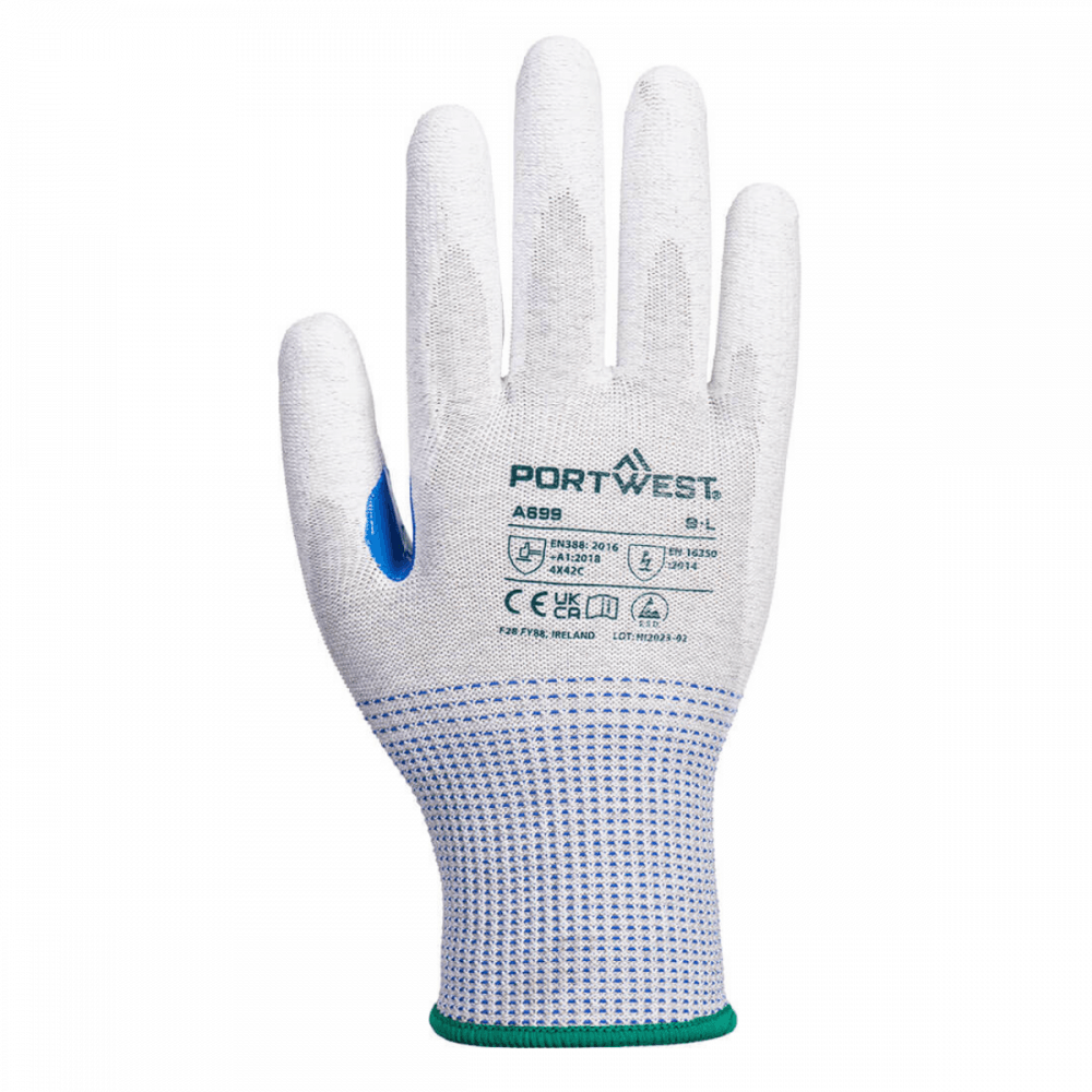 A699 MR13 ESD PU Palm Glove (Pk12)