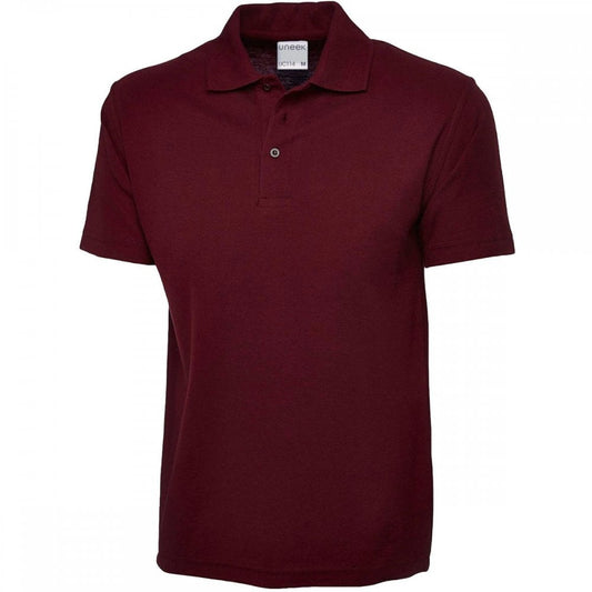 UC114 Mens Active Cotton Poloshirt Maroon XL *One Size Only - Outlet Store*