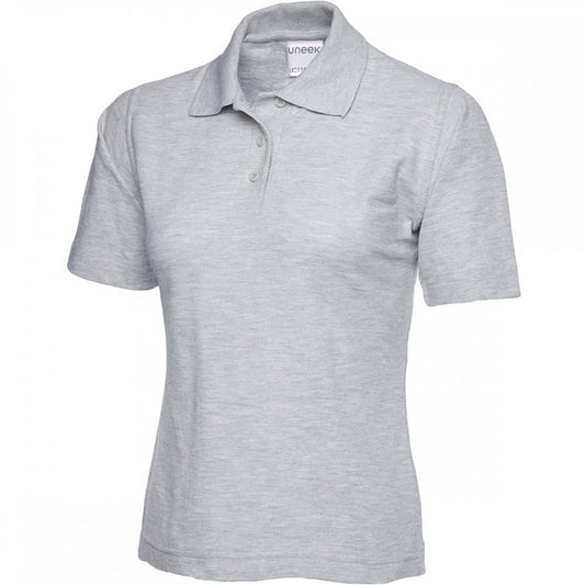 UC115 Ladies Active Cotton Poloshirt Heather Grey M *One Size Only - Outlet Store*