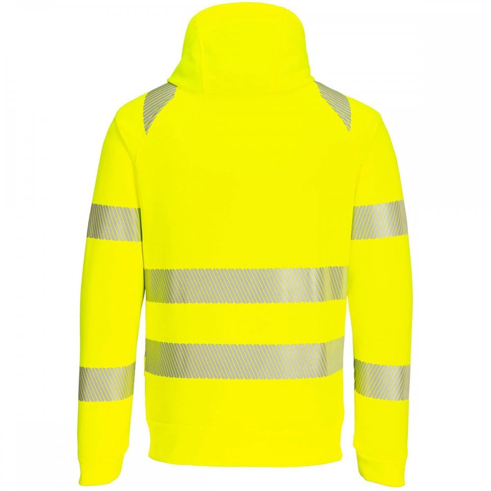 DX477 DX4 Hi-Vis Funnel Neck Zipped Sweatshirt