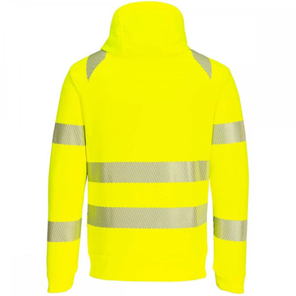 DX477 DX4 Hi-Vis Funnel Neck Zipped Sweatshirt