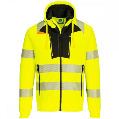 DX477 DX4 Hi-Vis Funnel Neck Zipped Sweatshirt
