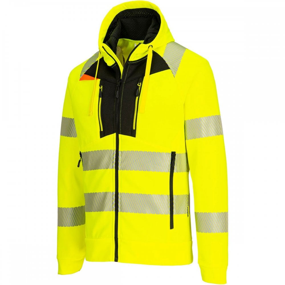DX477 DX4 Hi-Vis Funnel Neck Zipped Sweatshirt