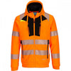 DX477 DX4 Hi-Vis Funnel Neck Zipped Sweatshirt