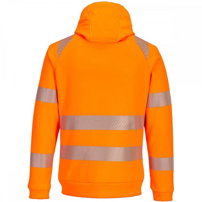 DX477 DX4 Hi-Vis Funnel Neck Zipped Sweatshirt