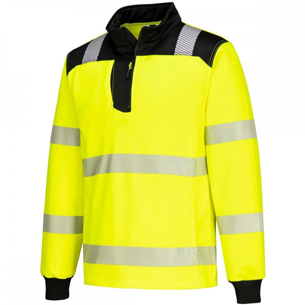 PW326 PW3 Hi-Vis 1/4 Zip Sweatshirt