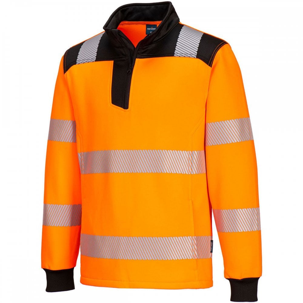 PW326 PW3 Hi-Vis 1/4 Zip Sweatshirt