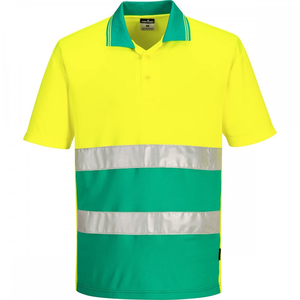 S175 Hi-Vis Lightweight Contrast Polo Shirt Short Sleeve