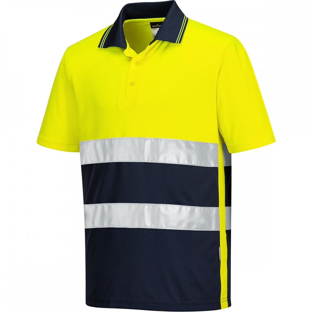 S175 Hi-Vis Lightweight Contrast Polo Shirt Short Sleeve