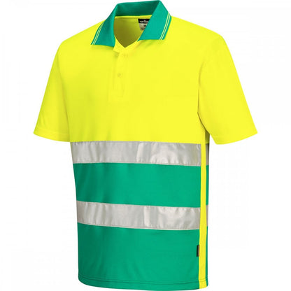 S175 Hi-Vis Lightweight Contrast Polo Shirt Short Sleeve