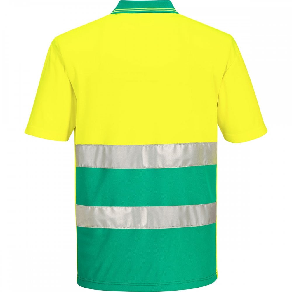 S175 Hi-Vis Lightweight Contrast Polo Shirt Short Sleeve