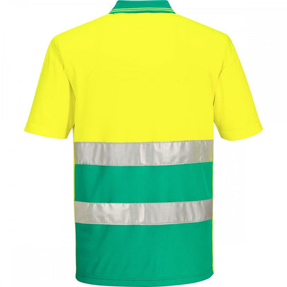 S175 Hi-Vis Lightweight Contrast Polo Shirt Short Sleeve