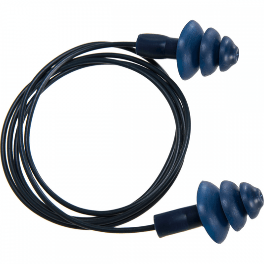 EP07 Detectable TPR Corded Ear Plugs (50 pairs) Blue One Size *One Size Only - Outlet Store*