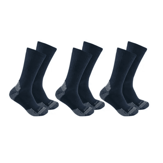 SC6203M Cotton Blend Crew Sock 3 Pack B/N