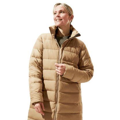 4-A001666 Womens Embo 4In1 Long Down Jacket