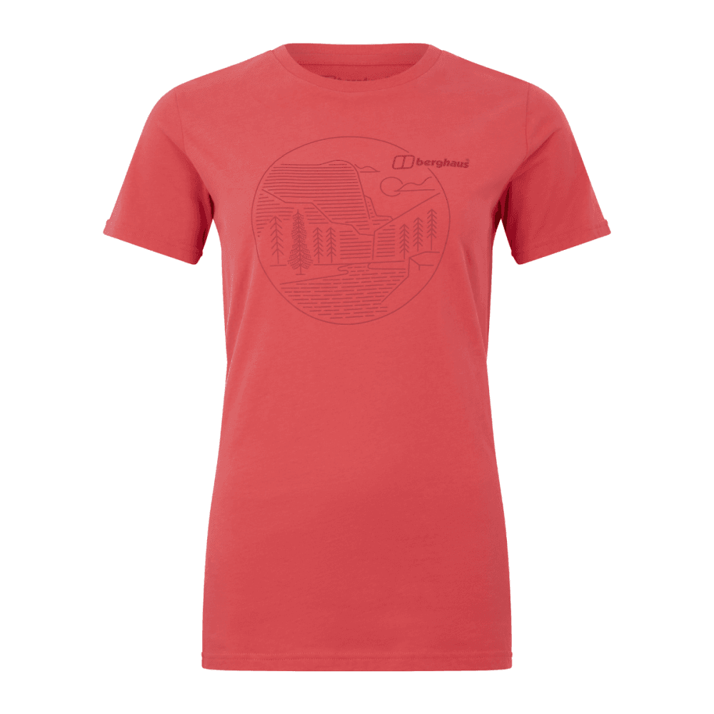 4-A001301 Linear Landscape T Shirt Womens
