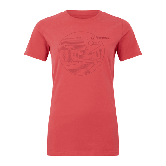4-A001301 Linear Landscape T Shirt Womens