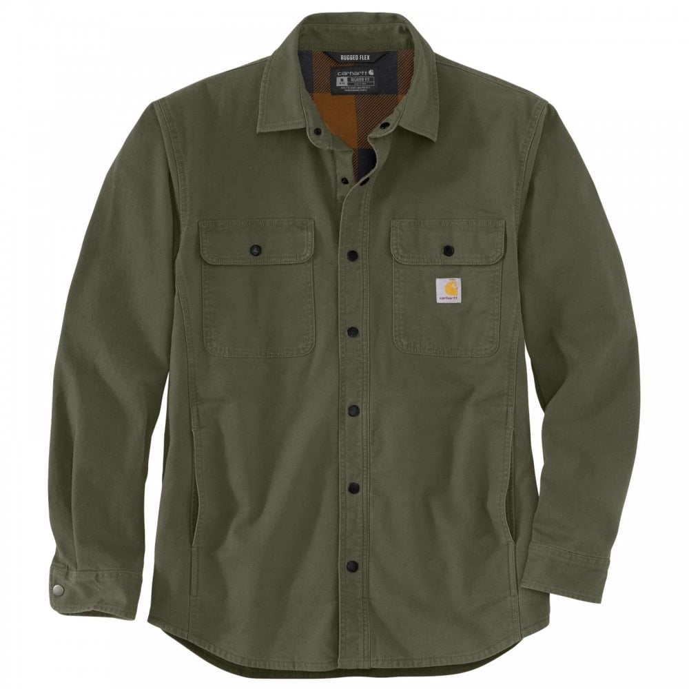 105419 Canvas Fleece-Lined Shirt Jacket