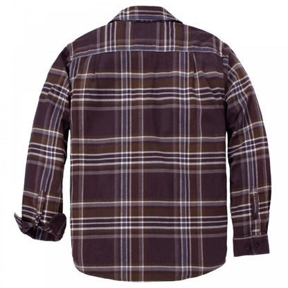 107010 Rugged Flex Relaxed Fit Midweight Flannel Long-Sleeve Plaid Shirt