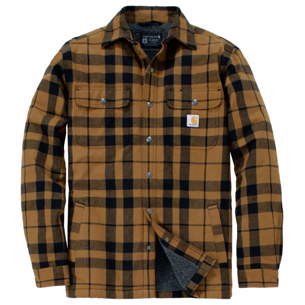107017 Relaxed Fit Flannel Sherpa-Lined Shirt Jac