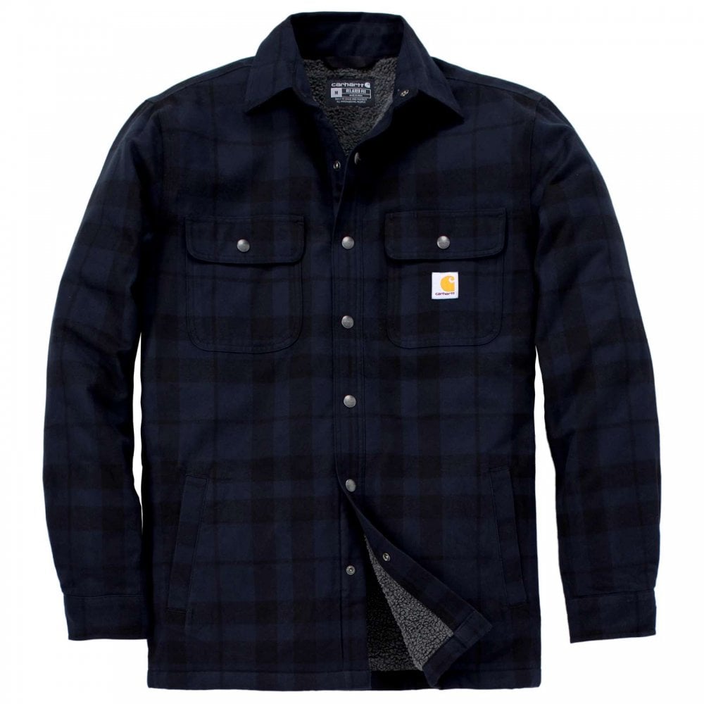 107017 Relaxed Fit Flannel Sherpa-Lined Shirt Jac