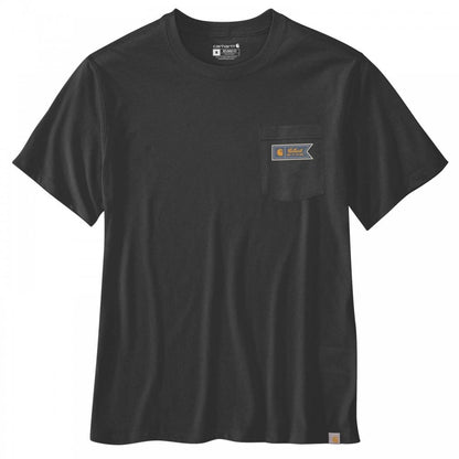 107063 Relaxed Fit Lightweight Short-Sleeve Pocket Script Graphic T-Shirt