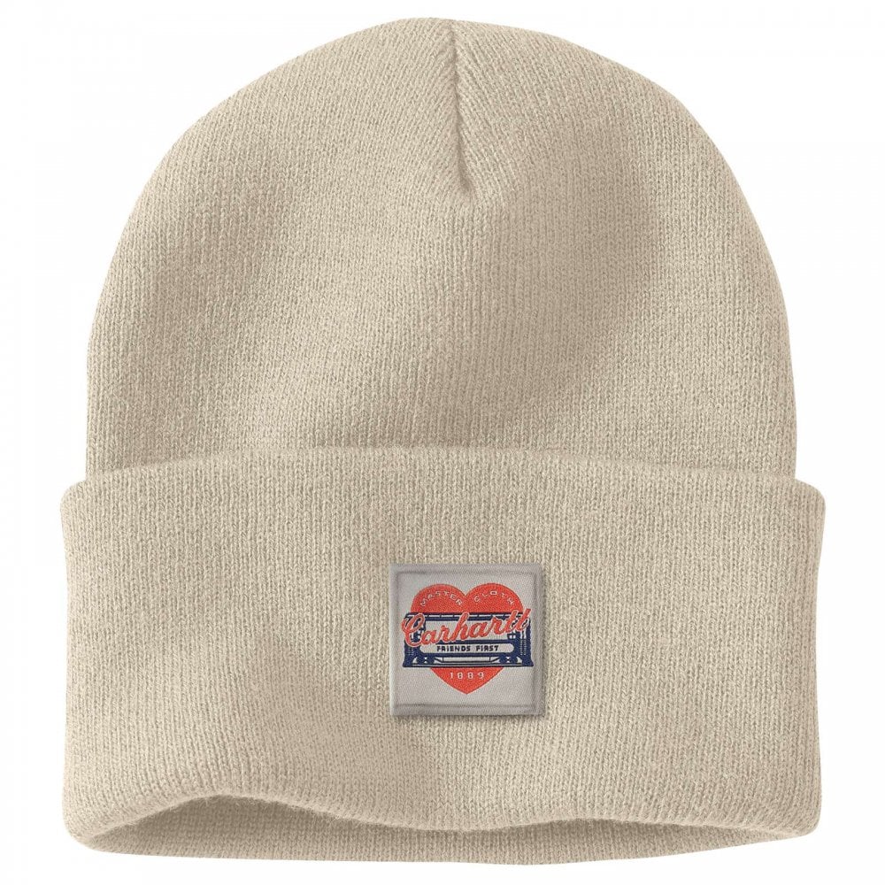 107409 Knit Heart Patch Beanie