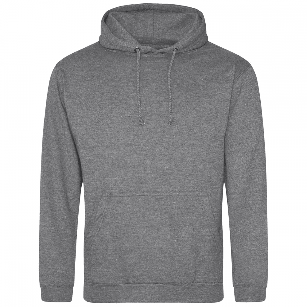 JH001 College Hoodie Graphite Heather M *One Size Only - Outlet Store*