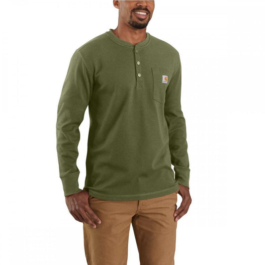 104429 Henley Pocket Thermal Long Sleeve T-Shirt