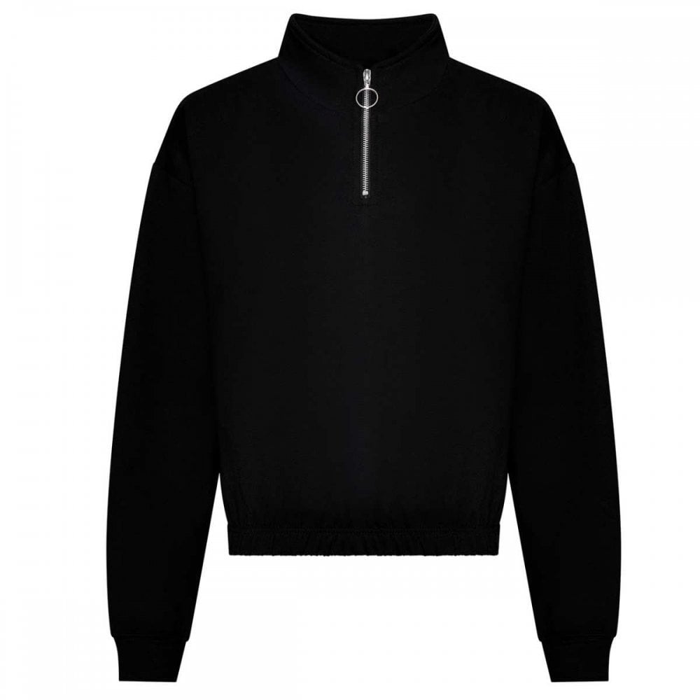 JH037 Women'S Cropped ¼-Zip Sweat
