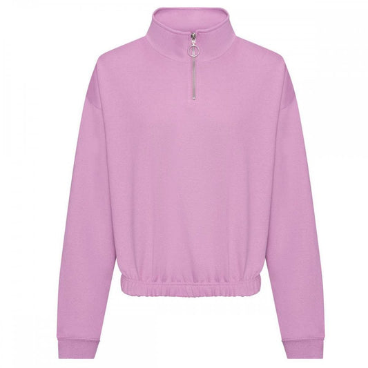 JH037 Women'S Cropped ¼-Zip Sweat