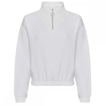 JH037 Women'S Cropped ¼-Zip Sweat