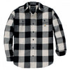 107013 TW4451 Mens Loose Fit HW Flannel L/S Plaid Shirt Oat Milk 2XL *One Size Only - Outlet Store*