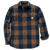 107013 TW4451 Mens Loose Fit HW Flannel L/S Plaid Shirt