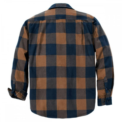 107013 TW4451 Mens Loose Fit HW Flannel L/S Plaid Shirt