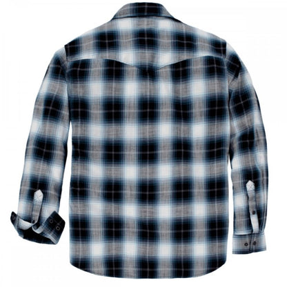 107016 TW6430 Mens Montana RF L/S Snap Front Plaid Shirt