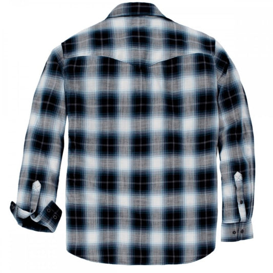 107016 TW6430 Mens Montana RF L/S Snap Front Plaid Shirt