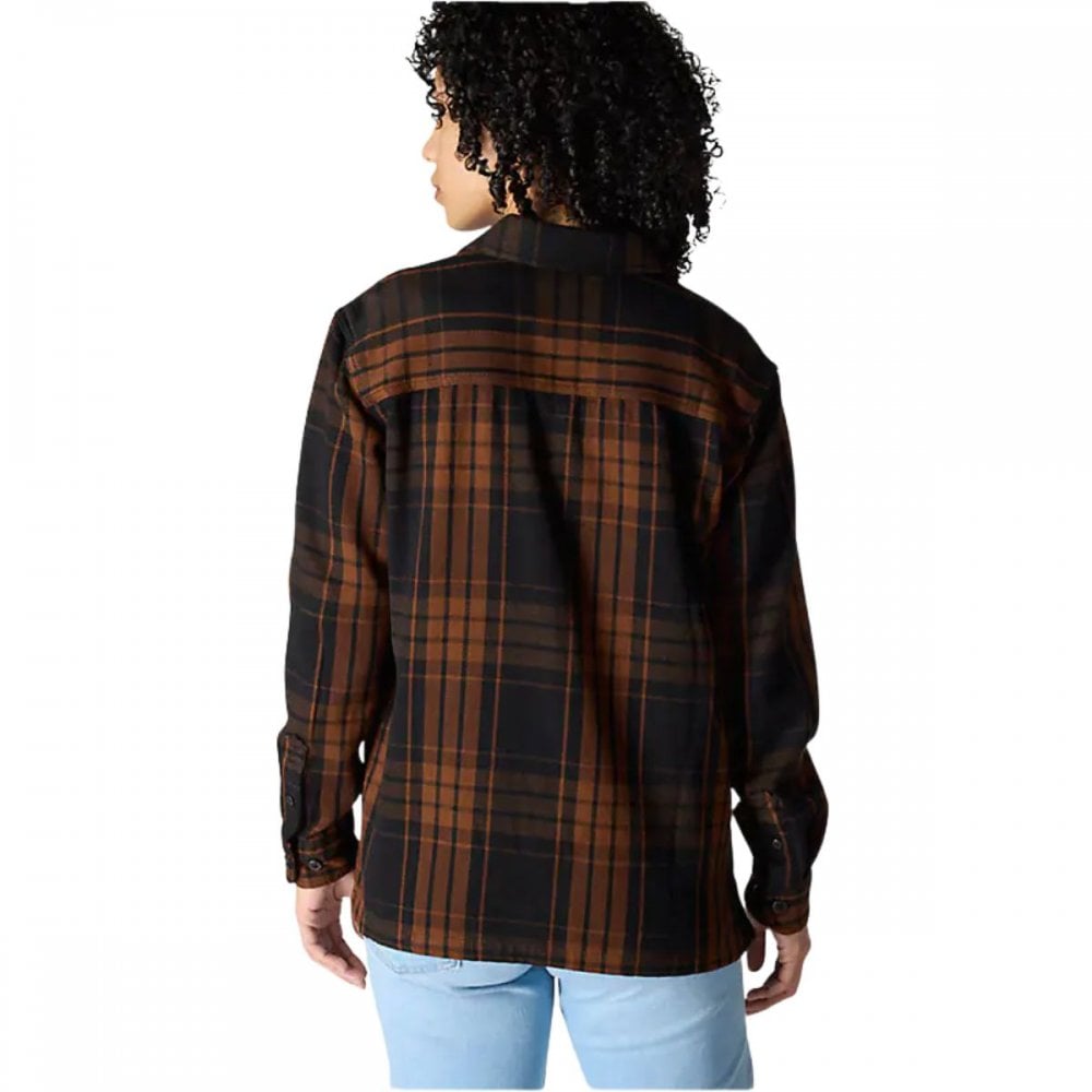 107136 TW7136 Womens Tencel Series Loose Fit Twill Plaid Shirt