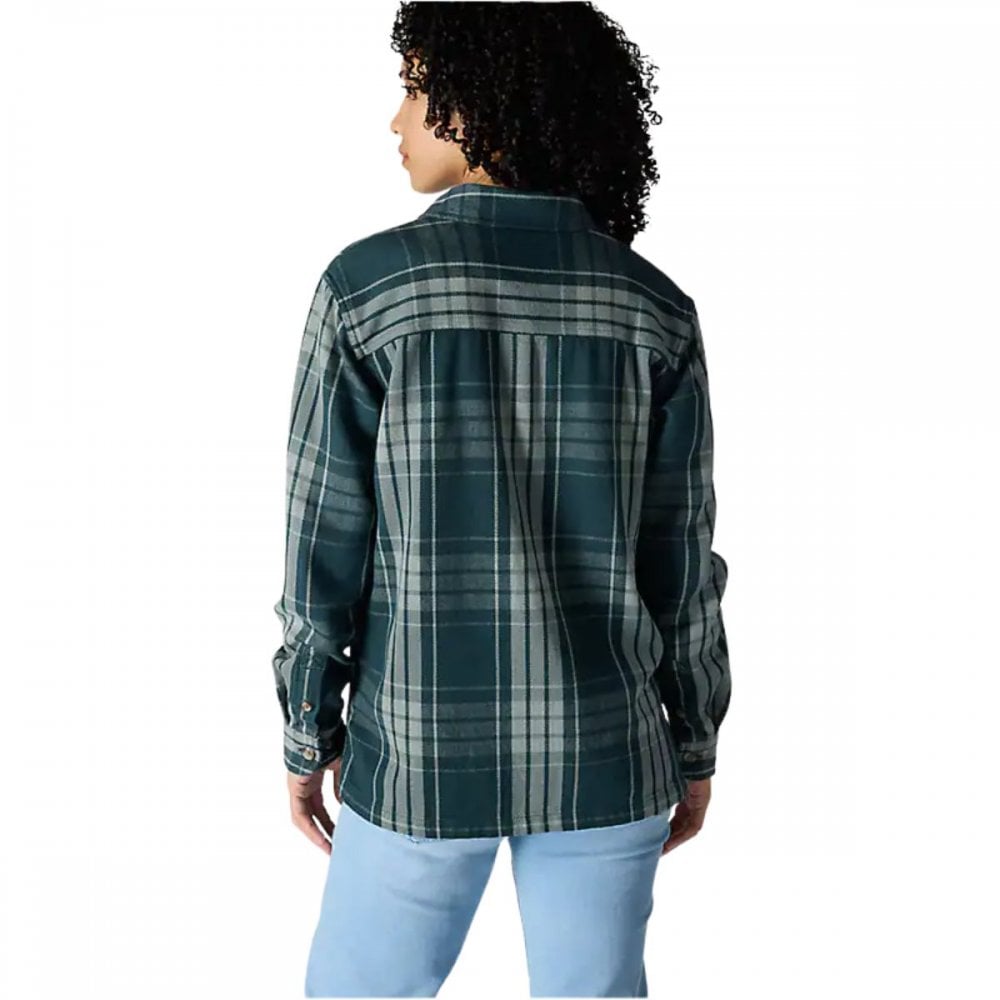 107136 TW7136 Womens Tencel Series Loose Fit Twill Plaid Shirt