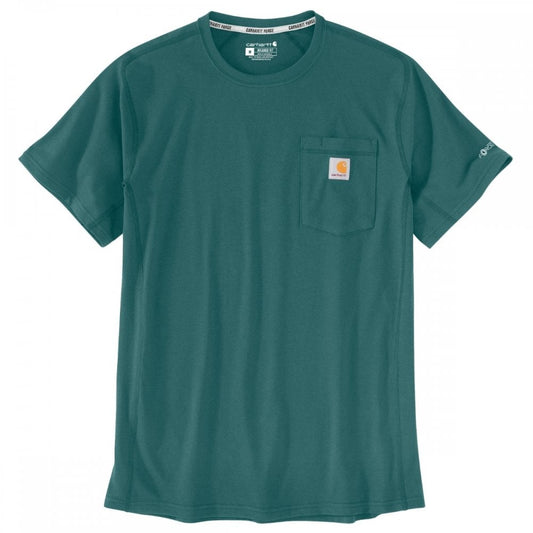 106652 Carhartt Force Relaxed Fit Midweight Short-Sleeve Pocket T-Shirt Transformative Teal S *One Size Only - Outlet Store*
