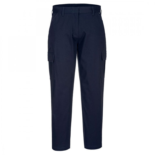 S233 Womens Stretch Cargo Trousers Navy 31" 28" *One Size Only - Outlet Store*