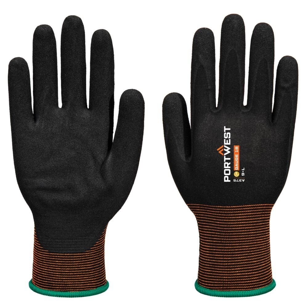 A375 GP Grip 18 Nitrile Smooth/Sandy Glove