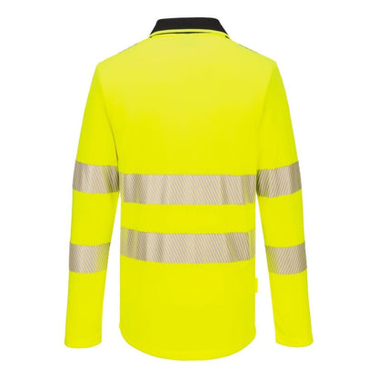 DX419 DX4 Hi-Vis Zip Polo Shirt L/S