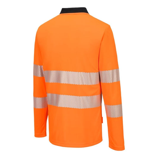 DX419 DX4 Hi-Vis Zip Polo Shirt L/S