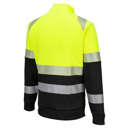 DX490 DX4 Hi-Vis Class 1 Funnel Neck Zipped Sweatshirt