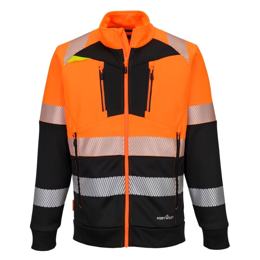 DX490 DX4 Hi-Vis Class 1 Funnel Neck Zipped Sweatshirt