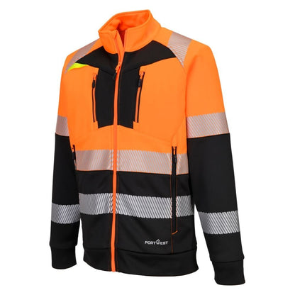 DX490 DX4 Hi-Vis Class 1 Funnel Neck Zipped Sweatshirt