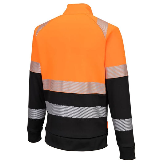 DX490 DX4 Hi-Vis Class 1 Funnel Neck Zipped Sweatshirt