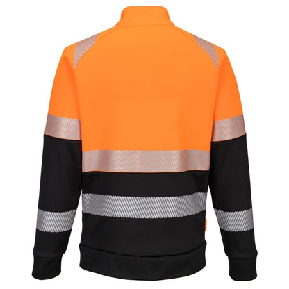 DX490 DX4 Hi-Vis Class 1 Funnel Neck Zipped Sweatshirt